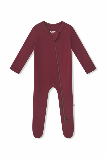 Kyte Baby Zippered Footie in Burgundy