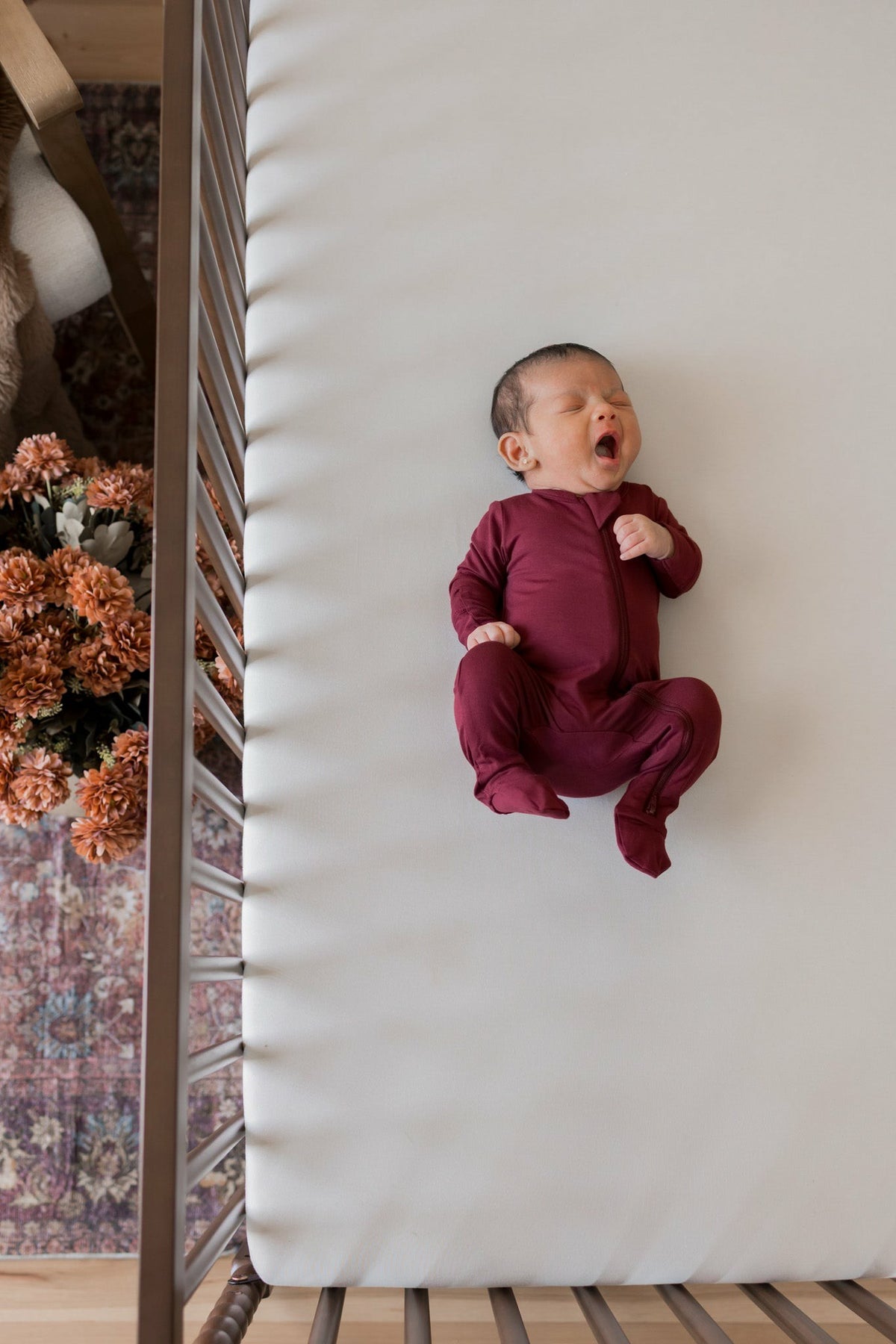 Kyte Baby Zippered Footie in Burgundy