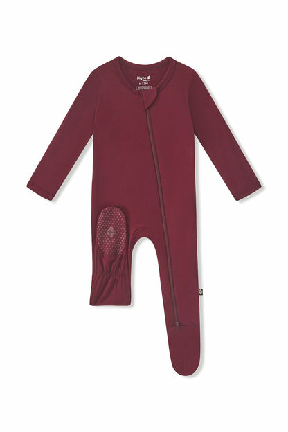 Kyte Baby Zippered Footie in Burgundy