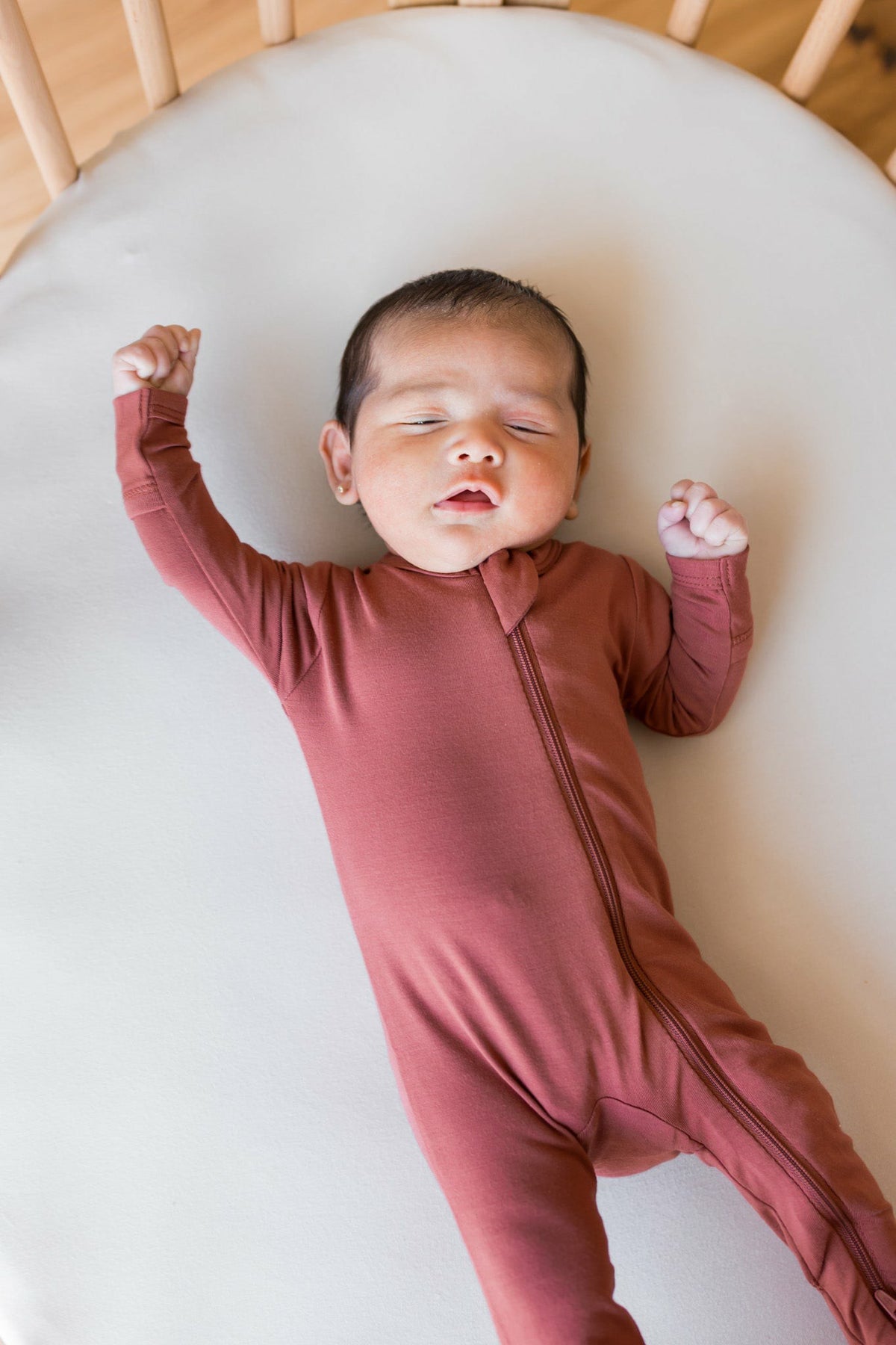Kyte Baby Zippered Footie in Ember