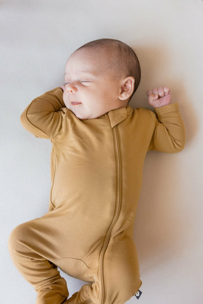 Kyte Baby Zippered Footie in Ochre