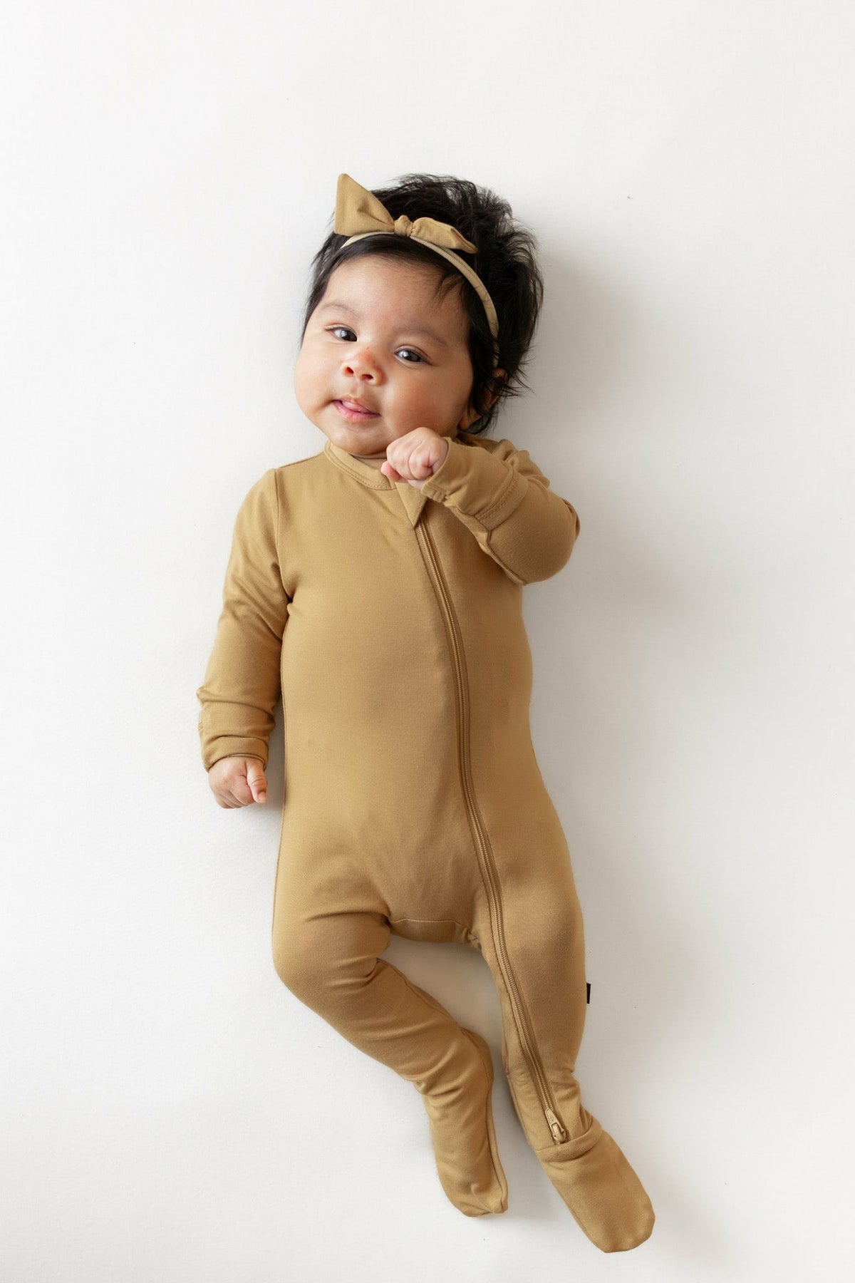 Kyte Baby Zippered Footie in Ochre