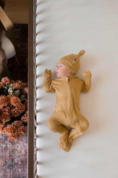 Kyte Baby Zippered Footie in Ochre