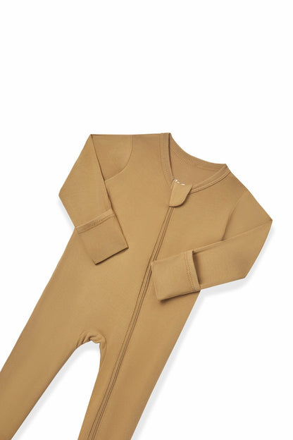 Kyte Baby Zippered Footie in Ochre