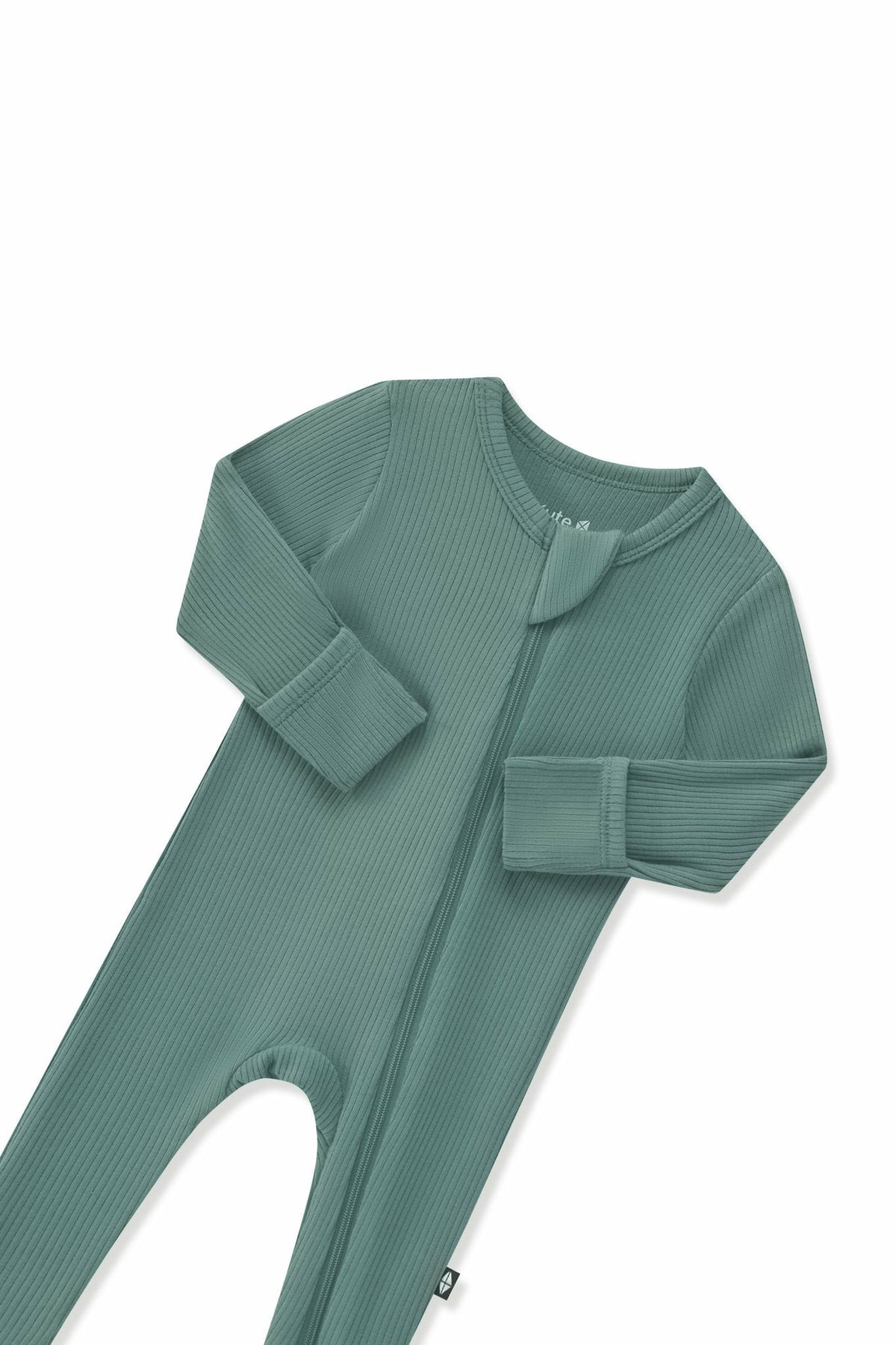 Kyte Baby Ribbed Zipper Footie in Pine