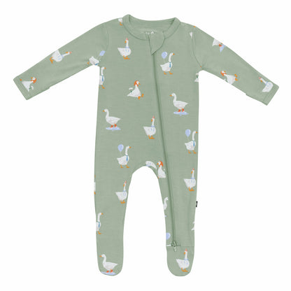Kyte Baby Goose Zippered Footie Pajamas