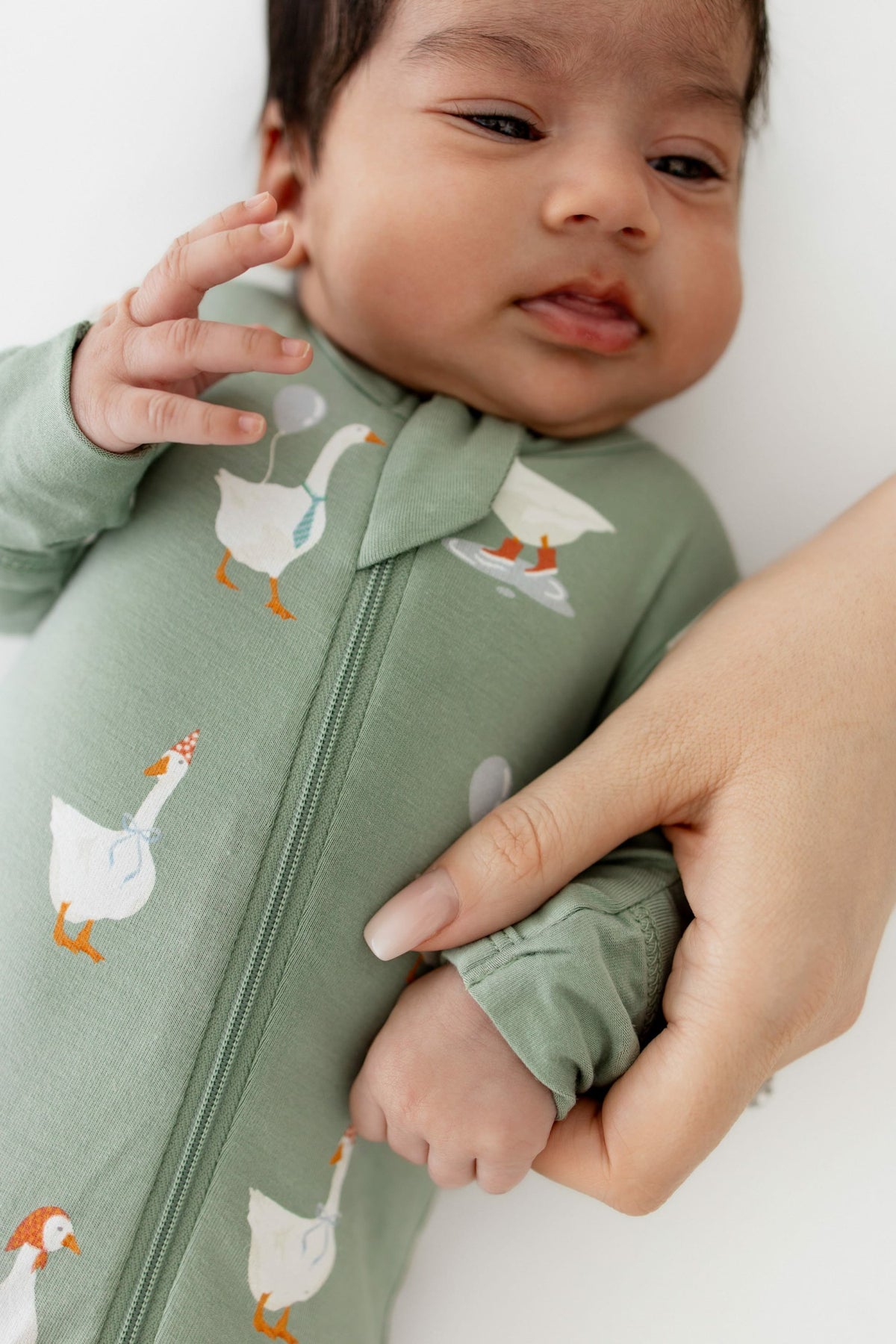 Kyte Baby Goose Zippered Footie Pajamas
