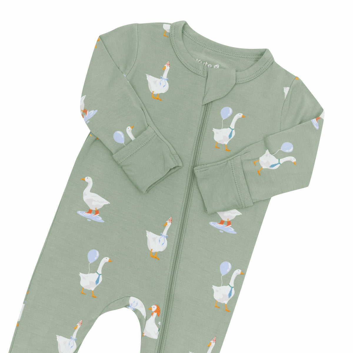 Kyte Baby Goose Zippered Footie Pajamas