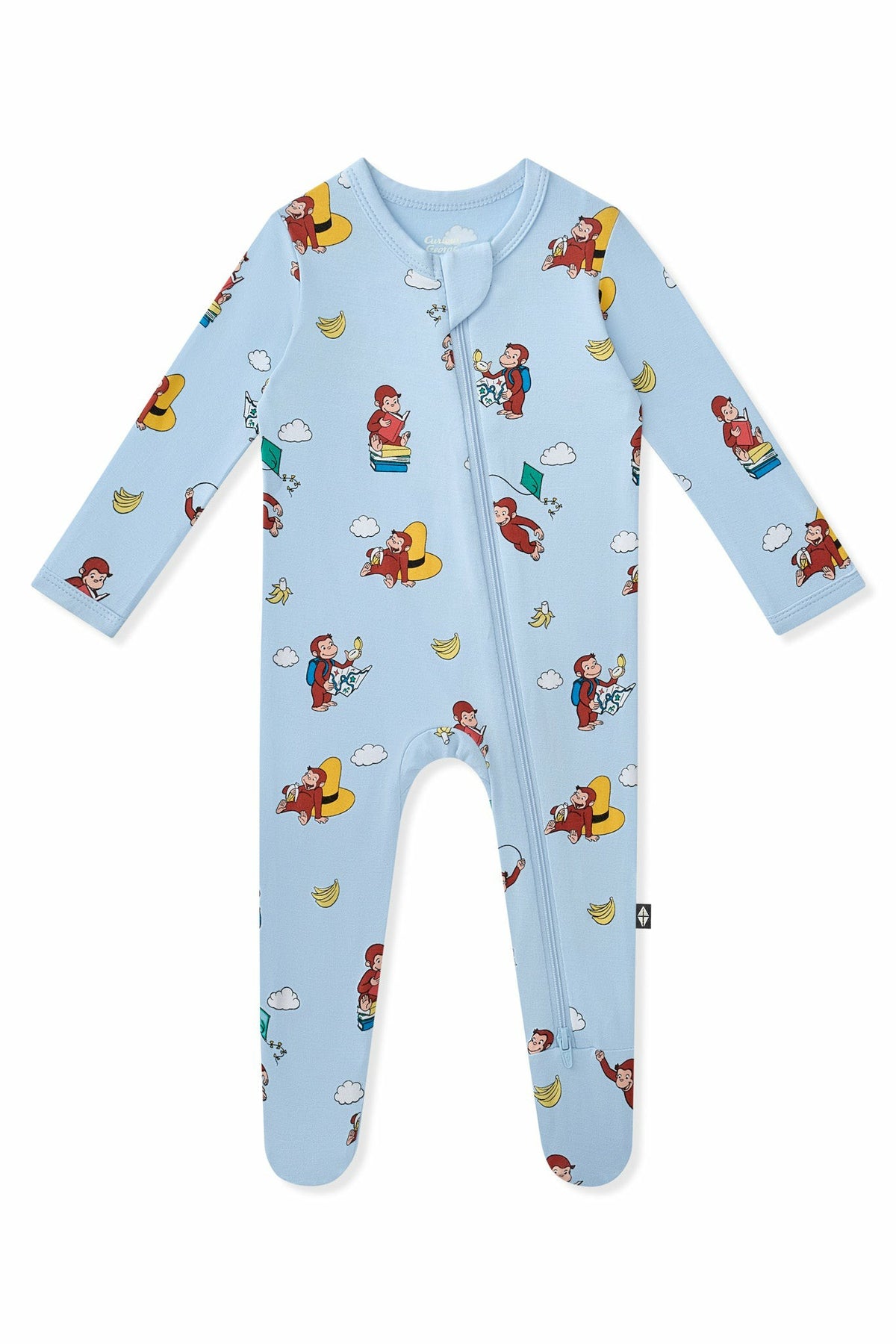 Kyte Baby Zippered Footie in Curious George
