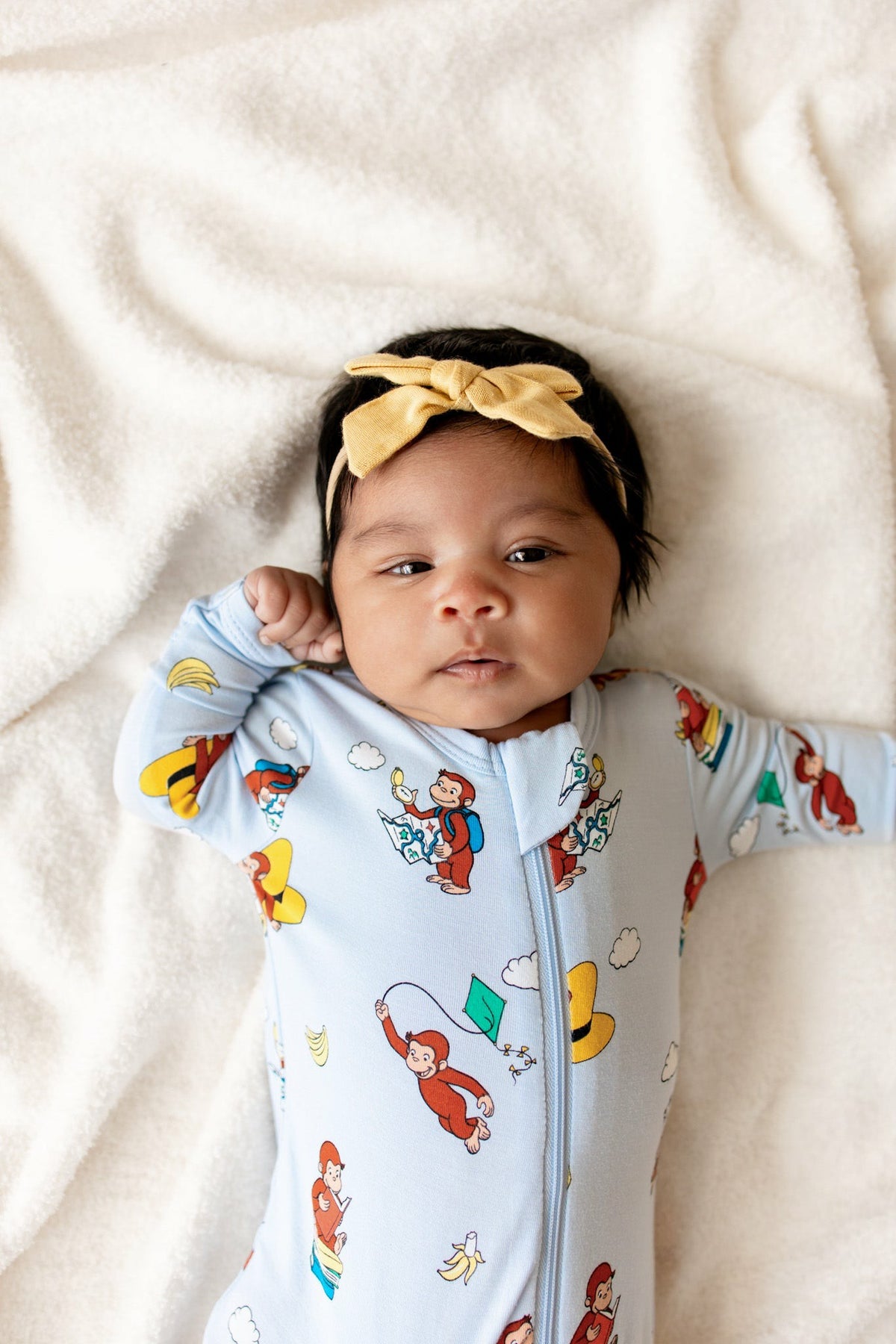 Kyte Baby Zippered Footie in Curious George