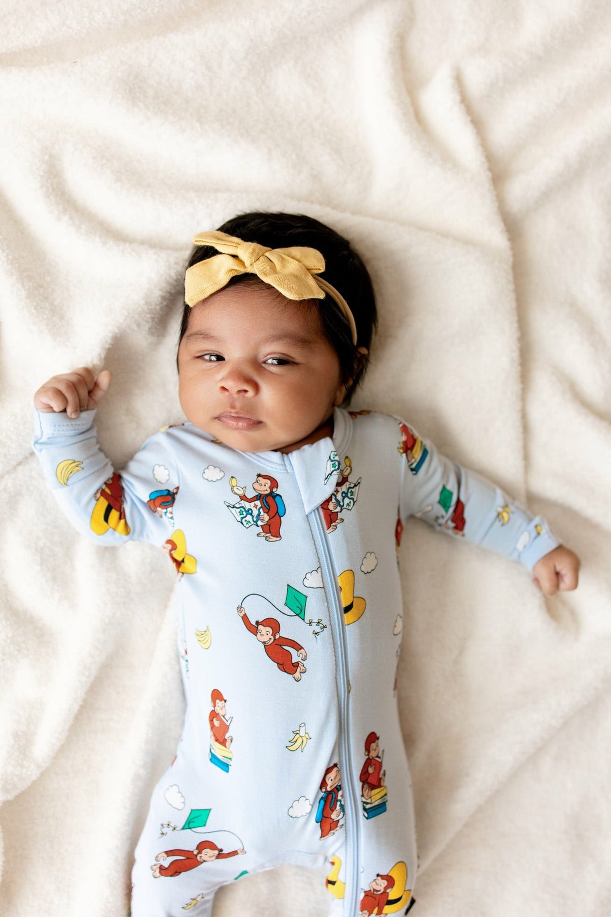 Kyte Baby Zippered Footie in Curious George