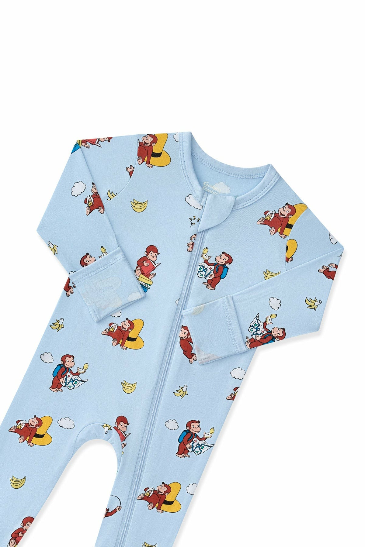 Kyte Baby Zippered Footie in Curious George