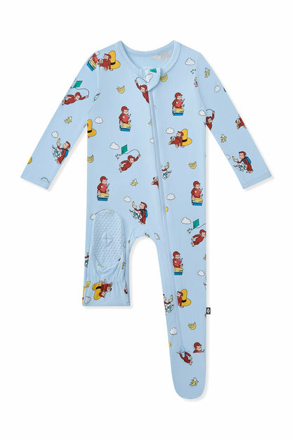 Kyte Baby Zippered Footie in Curious George