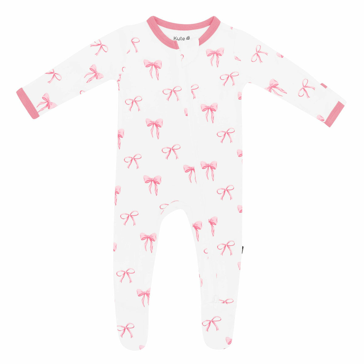 Kyte Baby Zippered Footie in Bow