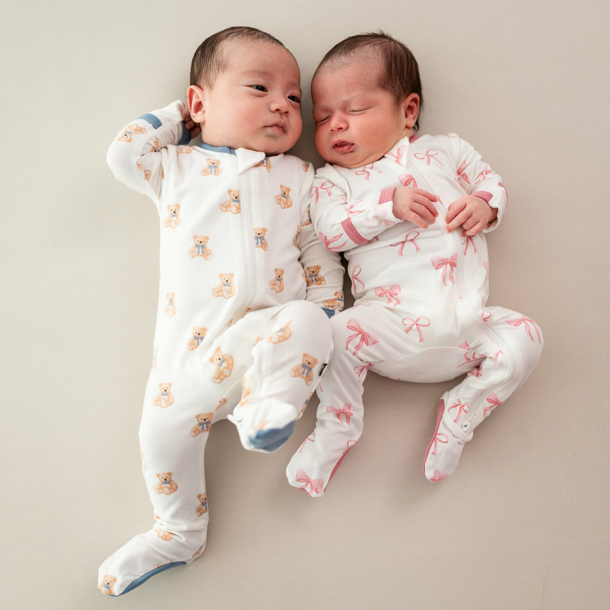 Kyte Baby Zippered Footie in Bow