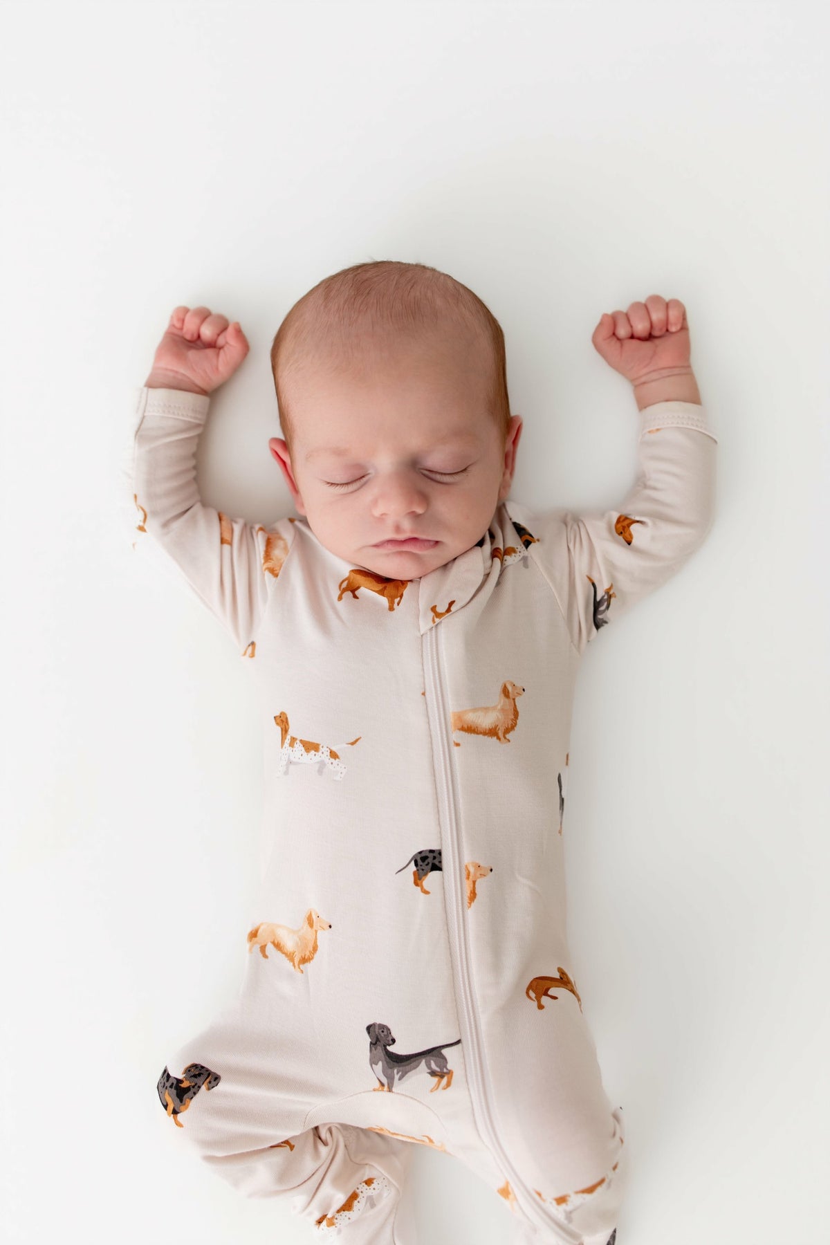 Kyte Baby Zippered Footie in Dachshund