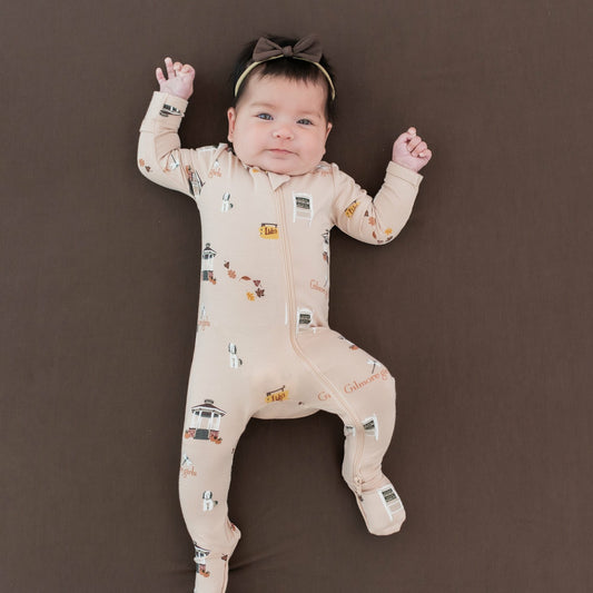 Kyte Baby Zippered Footie in Gilmore Girls