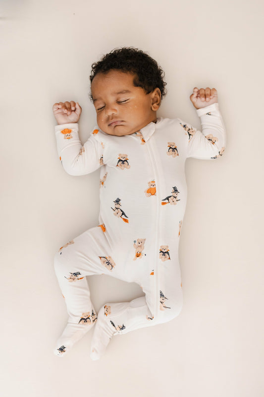 Kyte Baby Zippered Footie in Halloween Teddy