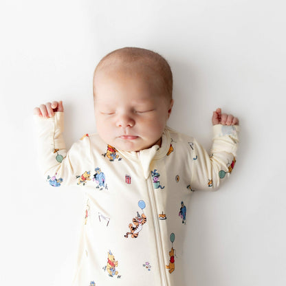 Kyte Baby Zippered Footie in Winnie the Pooh Celebration