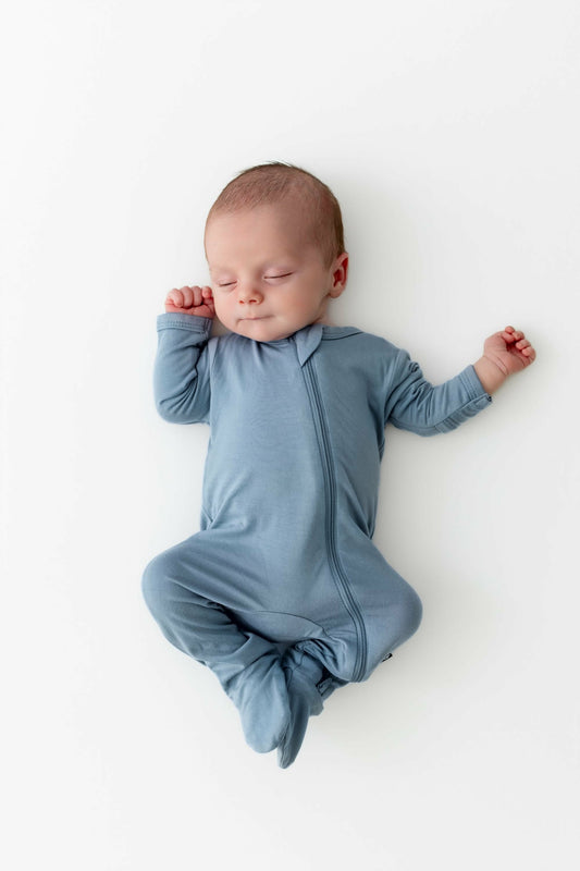 Kyte Baby Zippered Footie in Slate