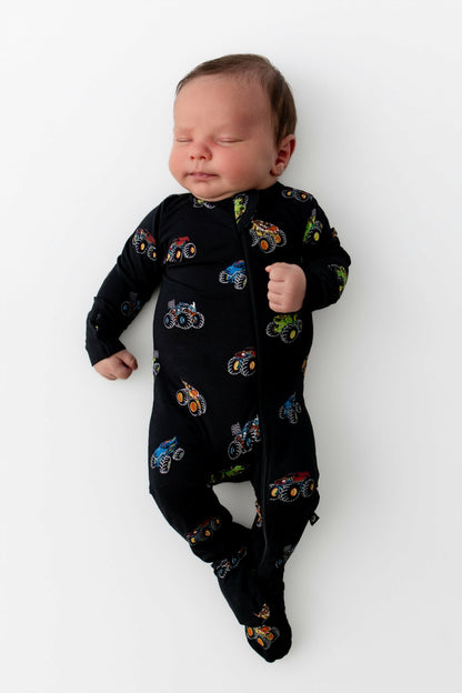 Kyte Baby Zippered Footie in Monster Truck