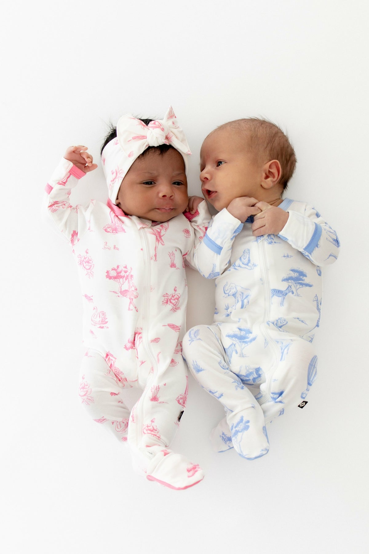 Kyte Baby Zippered Footie in Toile Safari