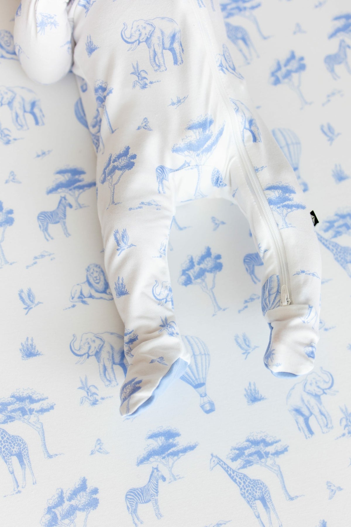 Kyte Baby Zippered Footie in Toile Safari