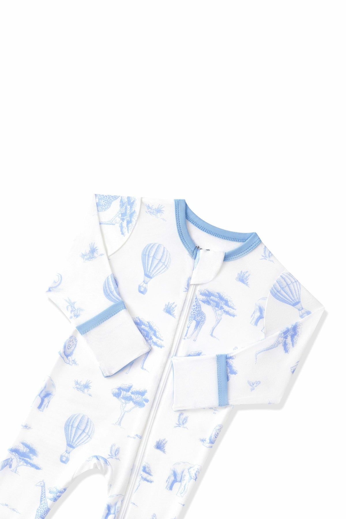 Kyte Baby Zippered Footie in Toile Safari