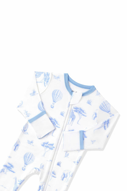 Kyte Baby Zippered Footie in Toile Safari