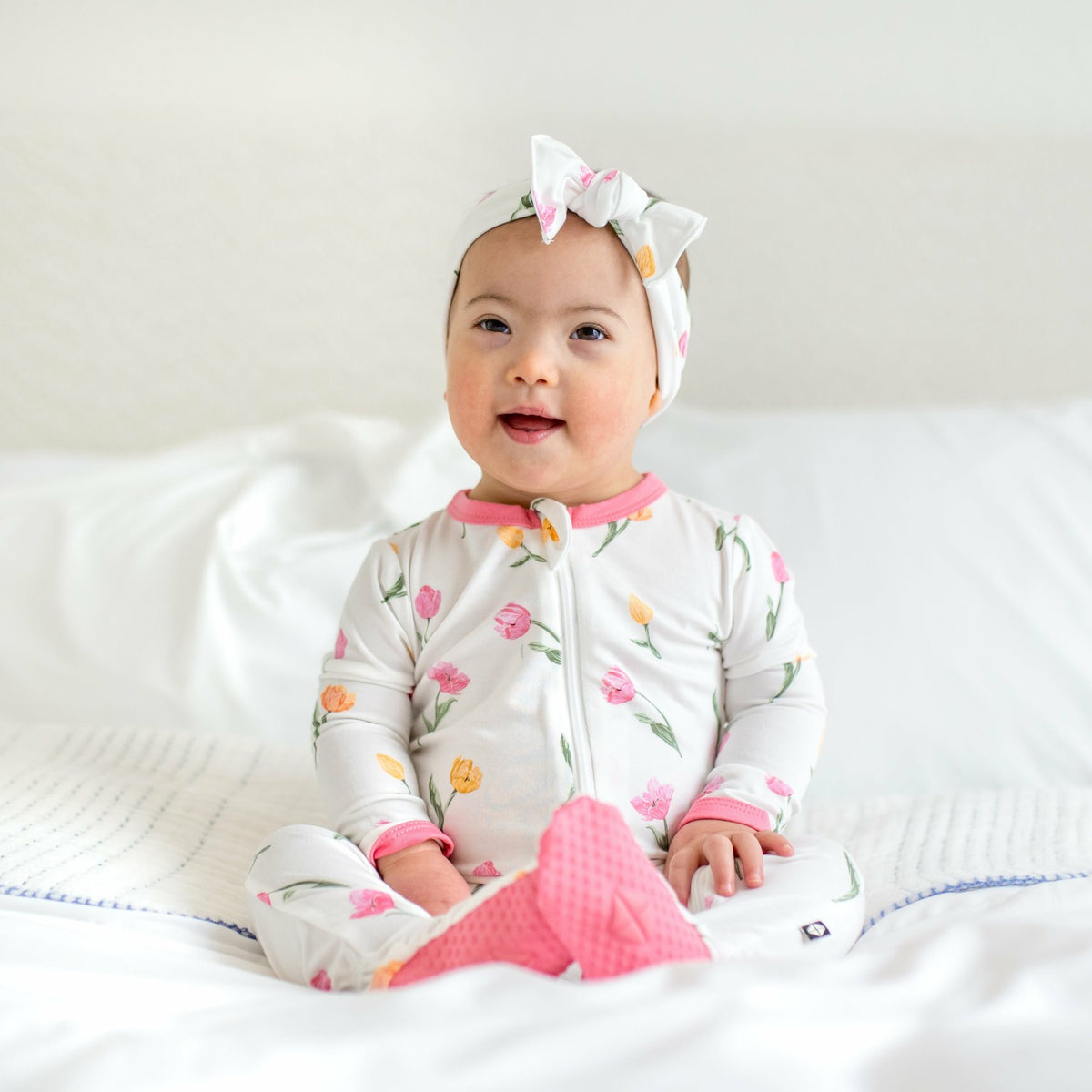 Kyte Baby Zippered Footie in Tulip