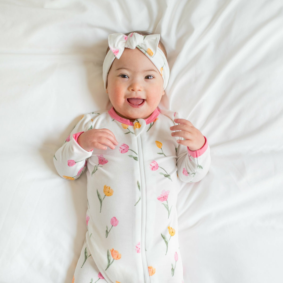 Kyte Baby Zippered Footie in Tulip