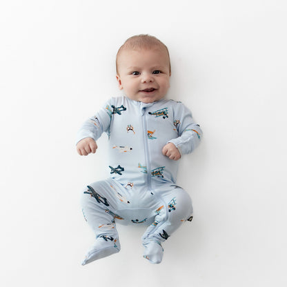 Kyte Baby Zippered Footie in Take Off