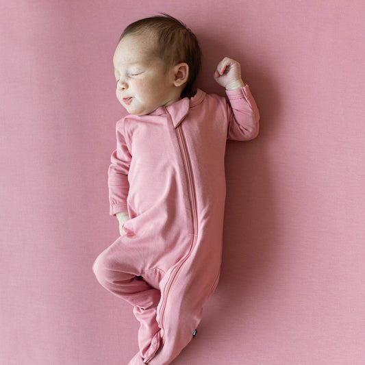 Kyte Baby Zippered Footie in Apple Blossom