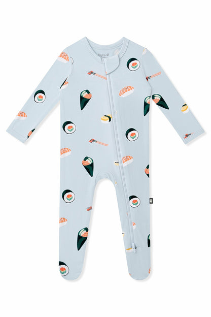 Kyte Baby Zippered Footie in Ice Sushi