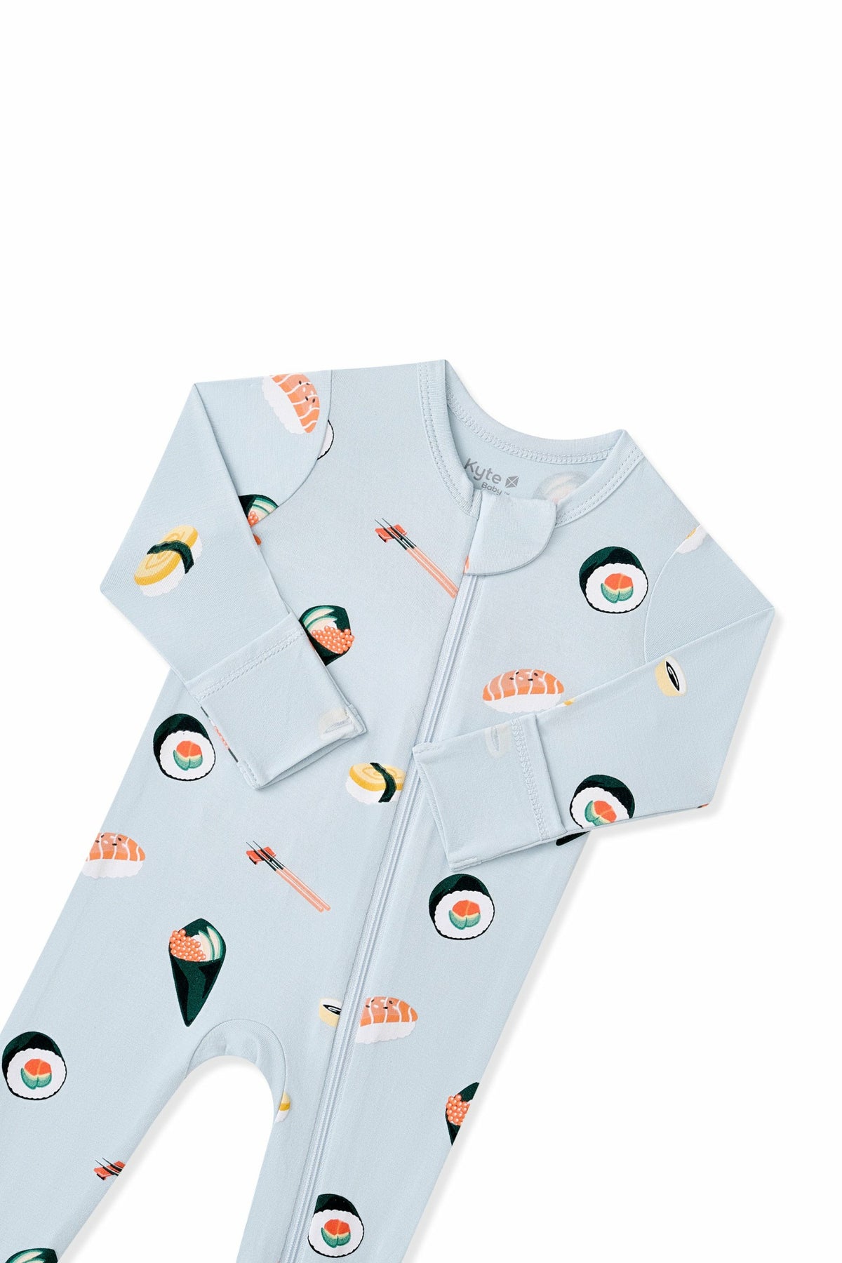 Kyte Baby Zippered Footie in Ice Sushi
