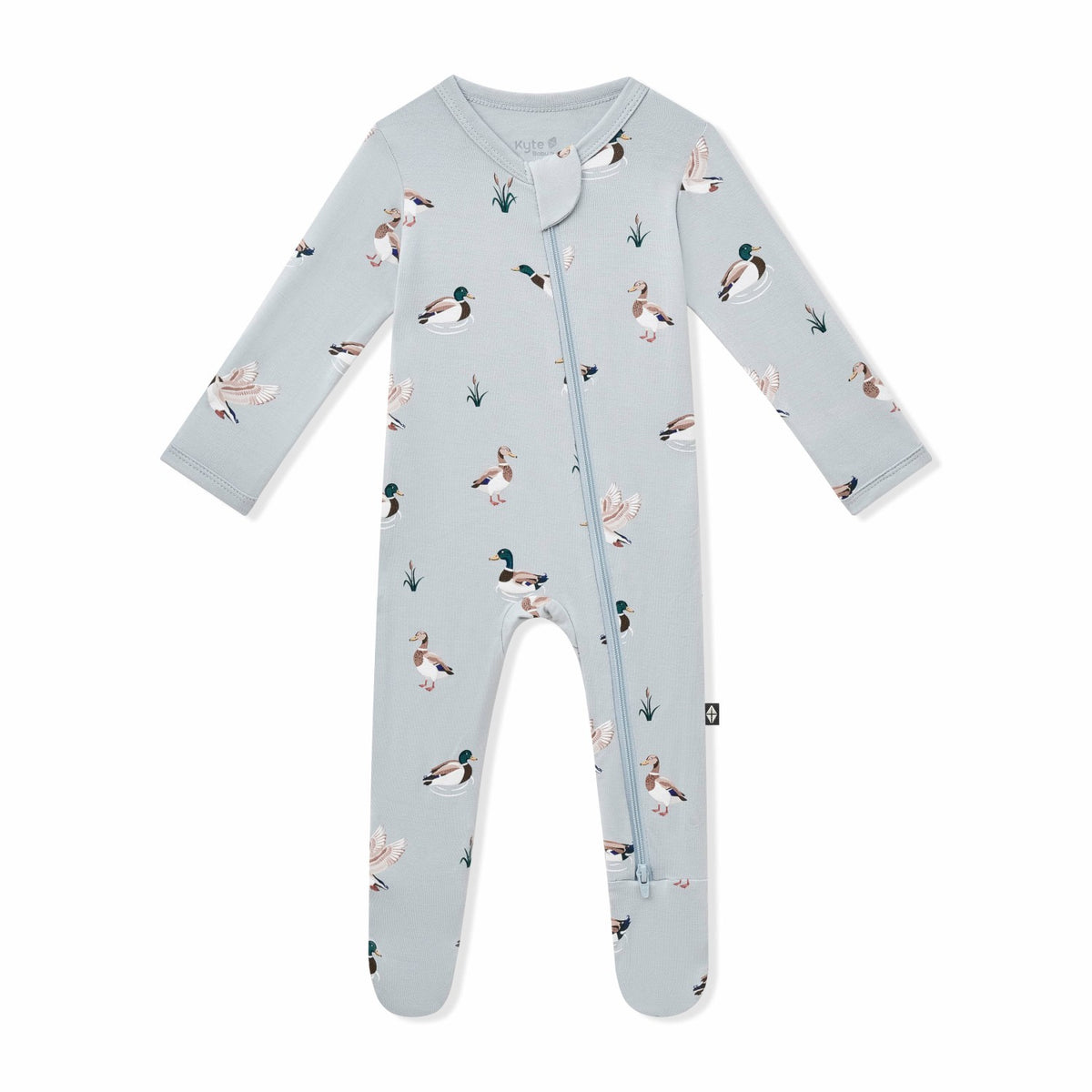 Kyte Baby Zippered Footie in Mallard Duck