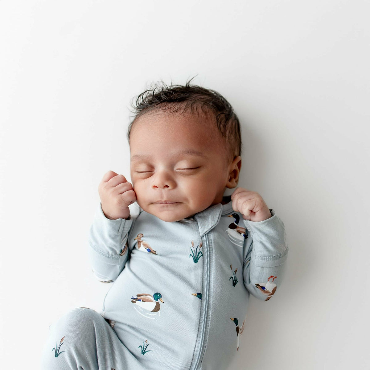 Kyte Baby Zippered Footie in Mallard Duck