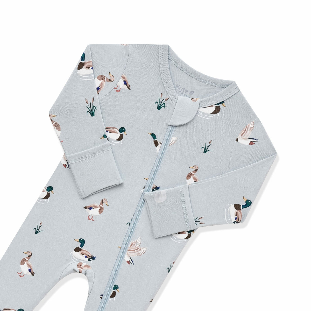 Kyte Baby Zippered Footie in Mallard Duck