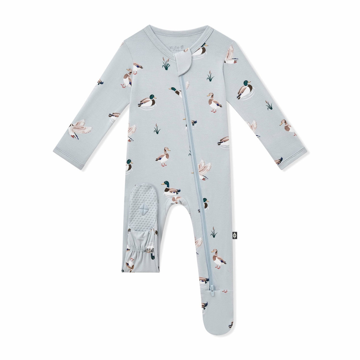 Kyte Baby Zippered Footie in Mallard Duck