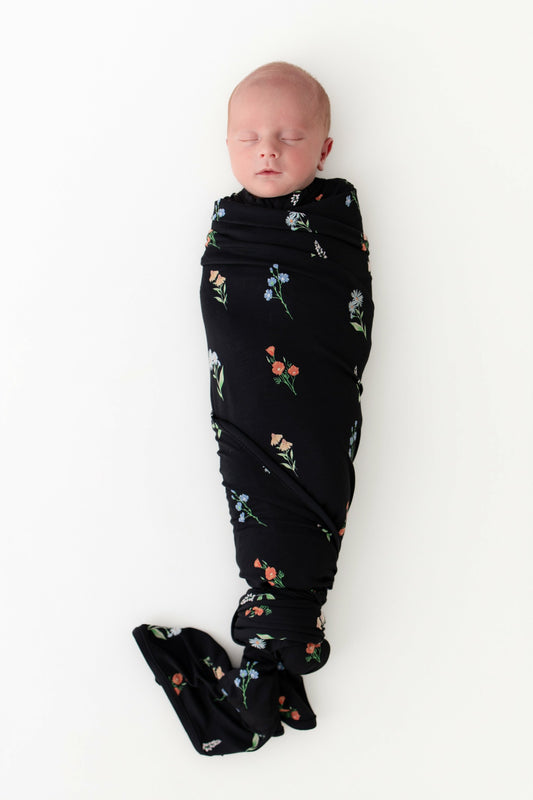 Kyte Baby Swaddle Blanket in Midnight Wildflower