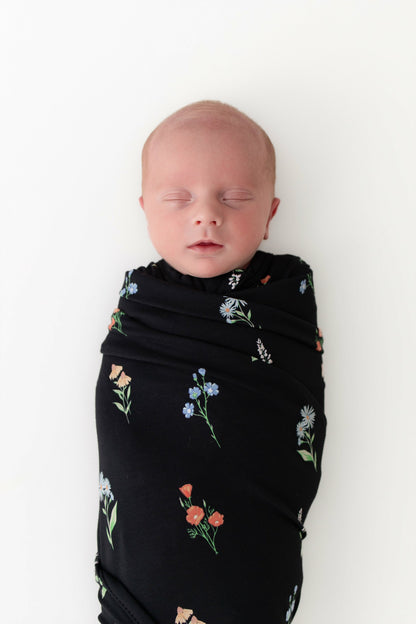 Kyte Baby Swaddle Blanket in Midnight Wildflower