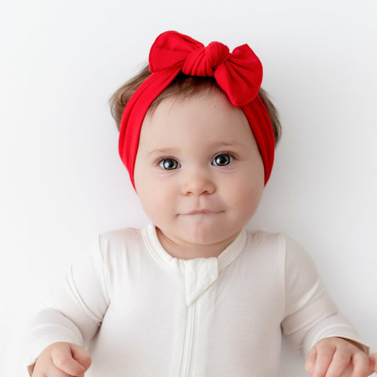 Kyte Baby Knotted Bow Headband in Cardinal