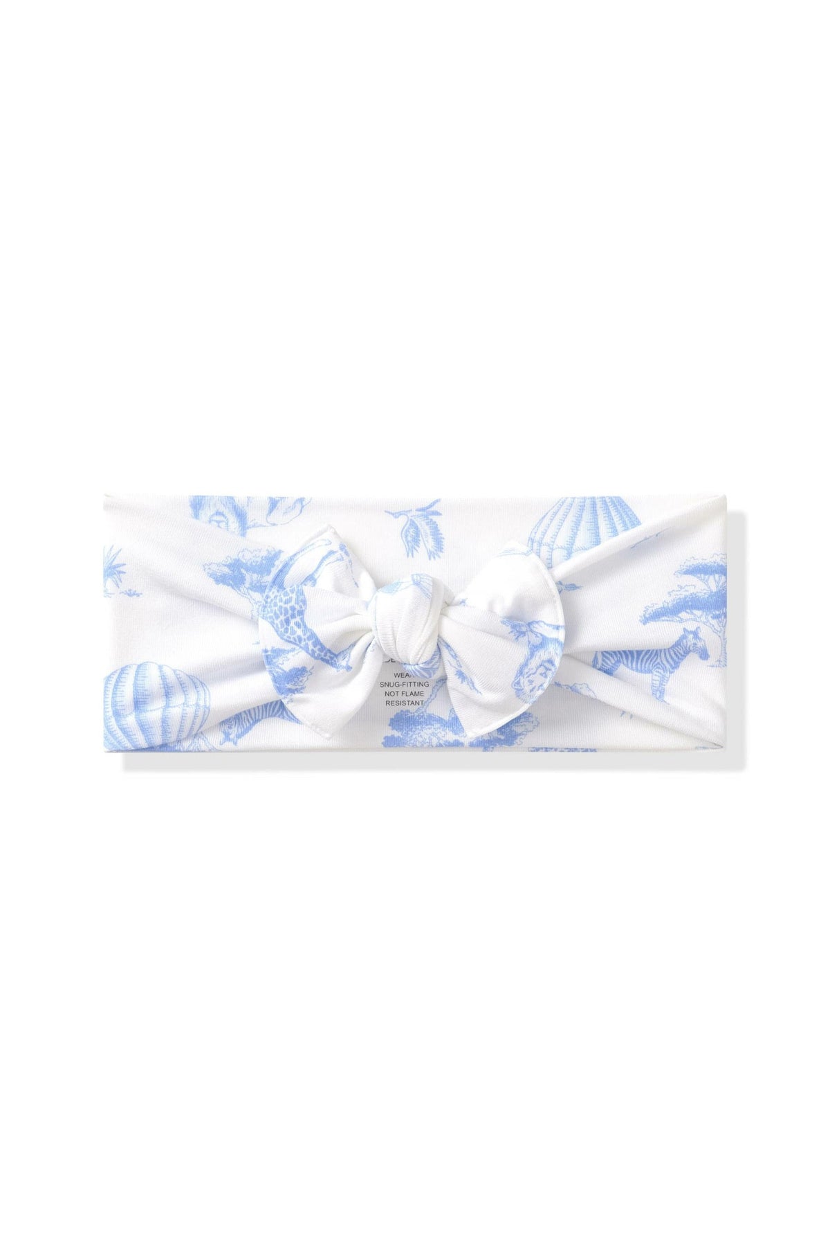 Kyte Baby Knotted Bow Headband in Toile Safari
