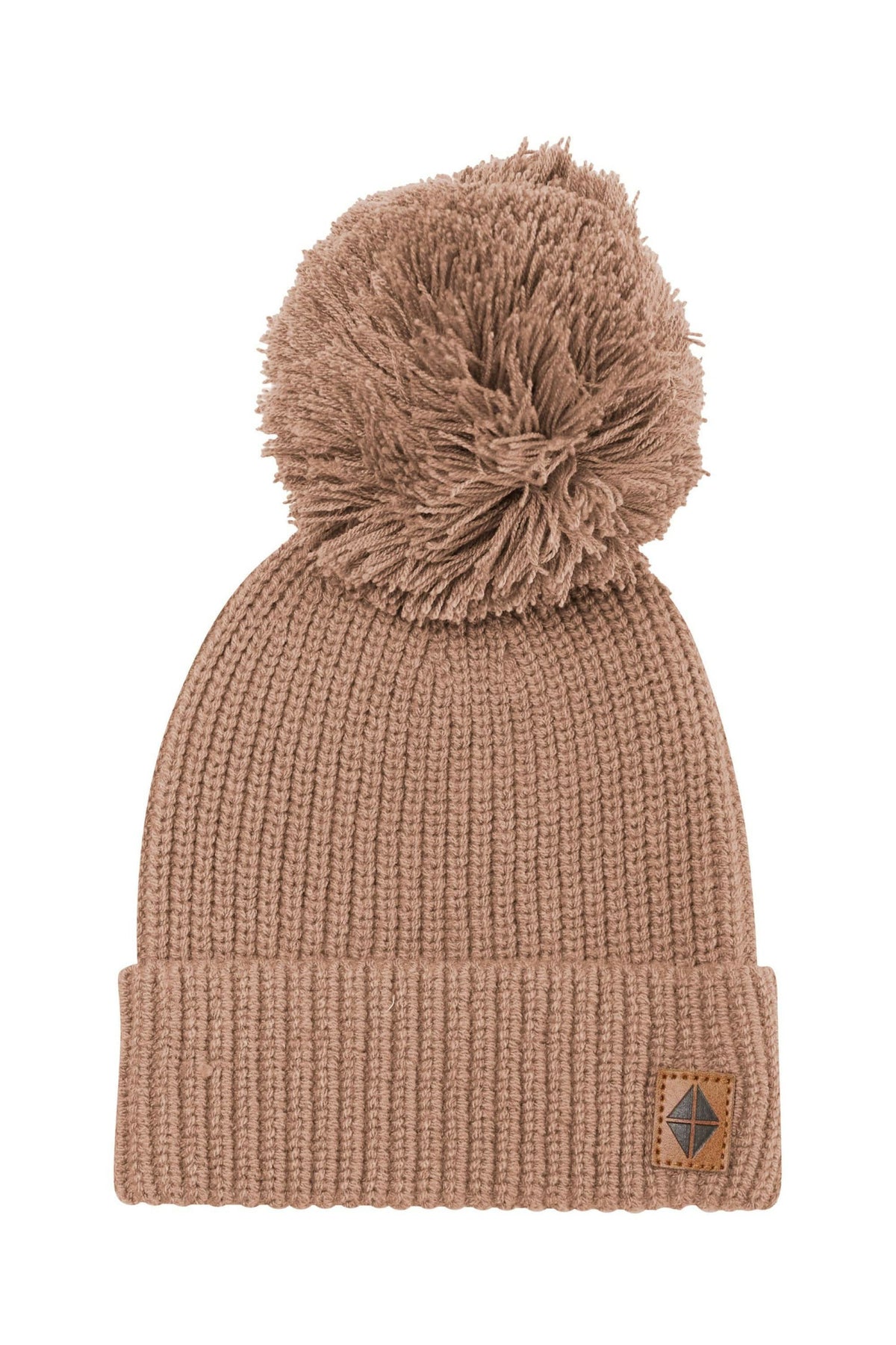 Kyte Baby Chunky Knit Pom Beanie in Latte