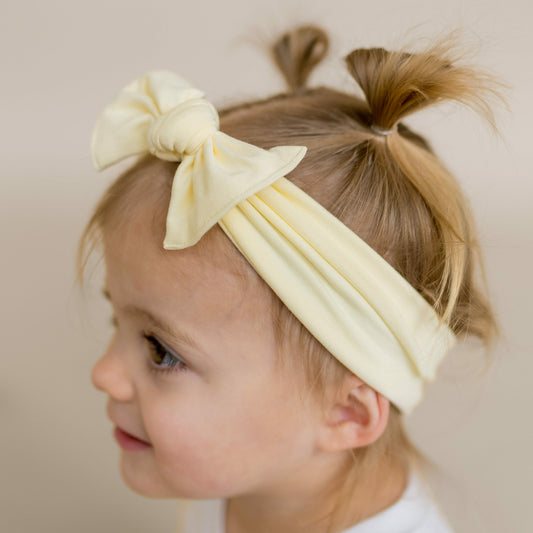 Kyte Baby Knotted Bow Headband in Chamomile