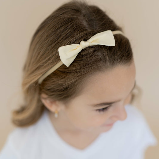 Kyte Baby Tiny Nylon Bow in Chamomile