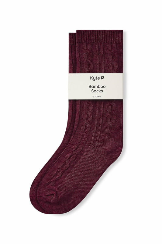 Kyte Baby Knee High Socks in Burgundy