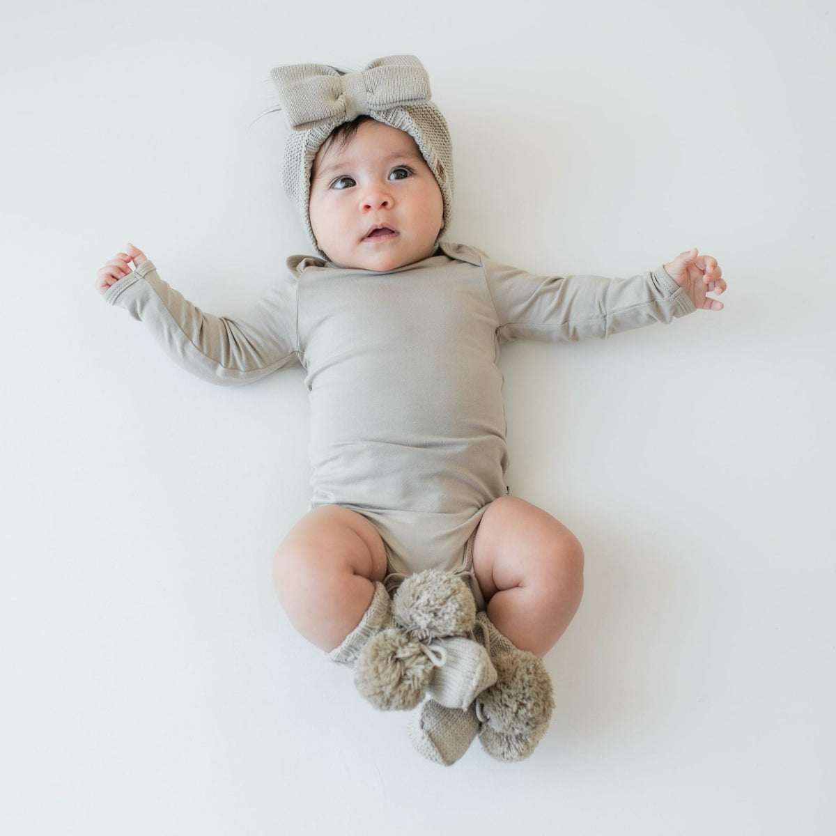Kyte Baby Knit Booties in Almond