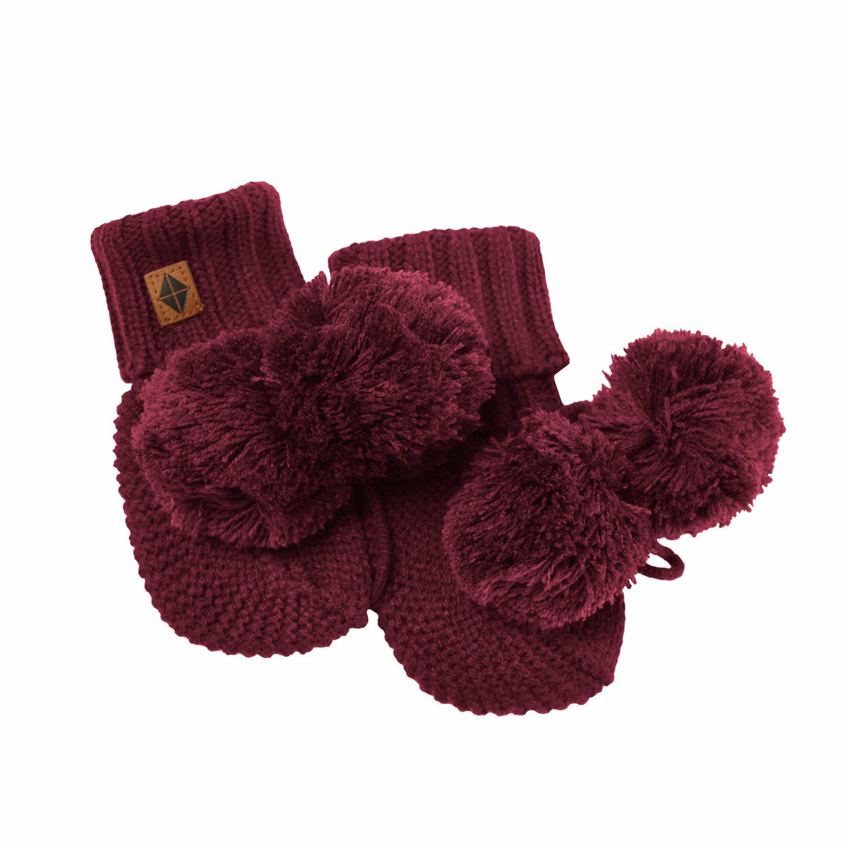 Kyte Baby Knit Booties in Burgundy
