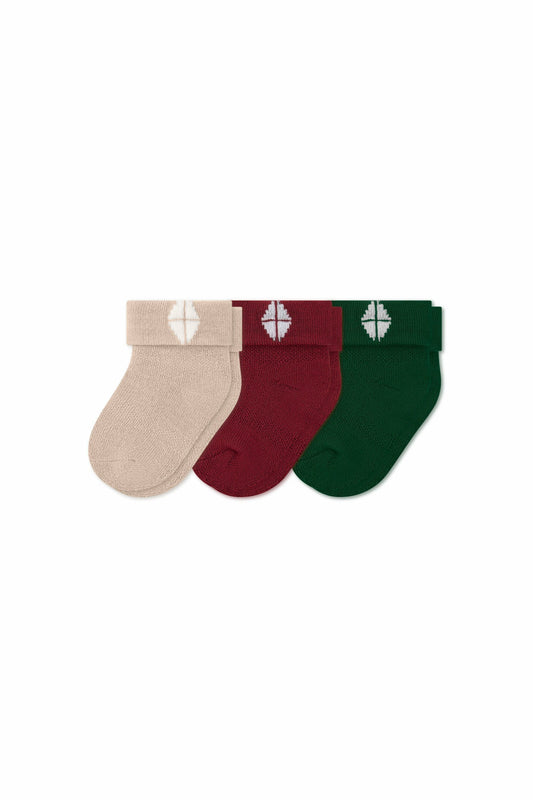 Kyte Baby Baby 3-Pack Socks in Holiday